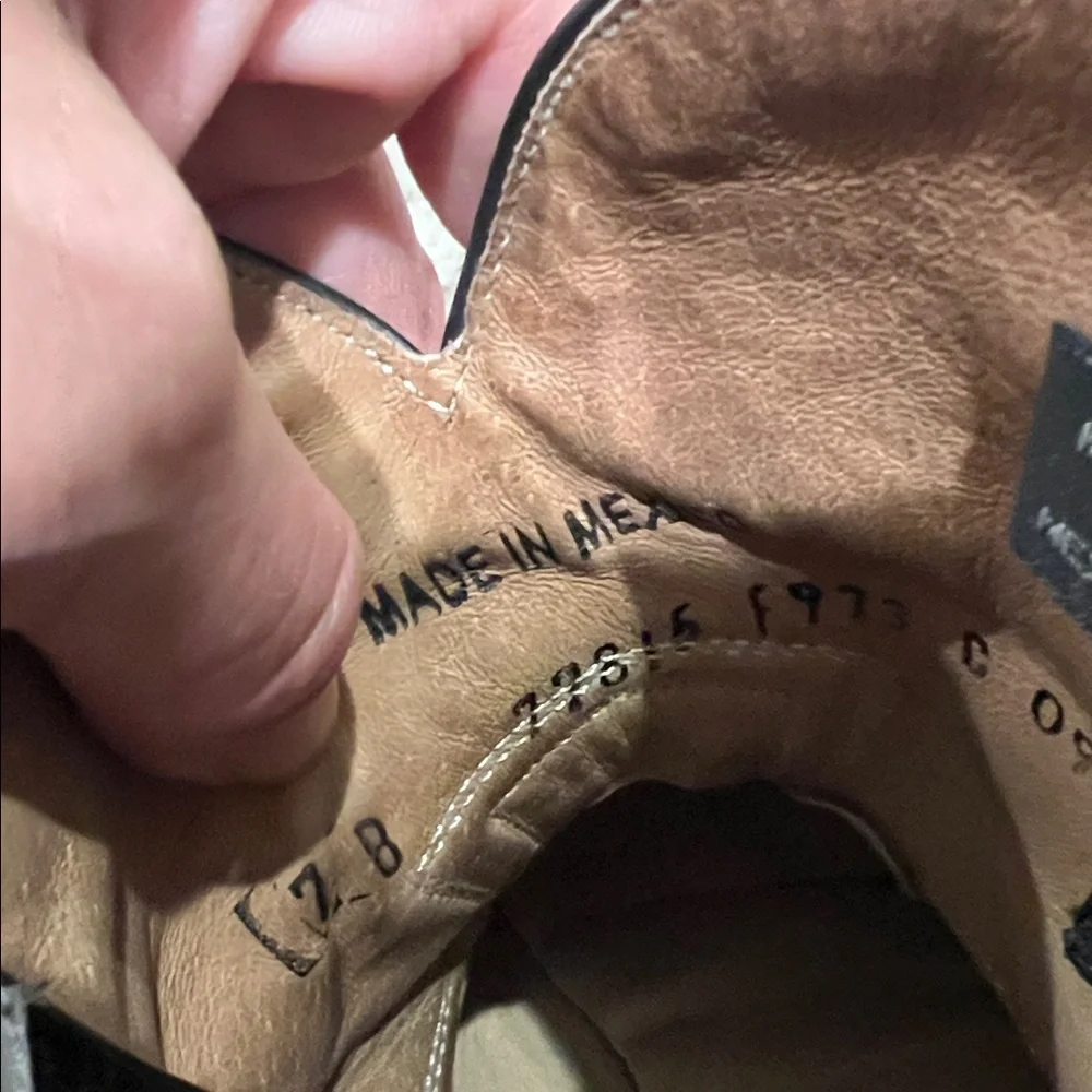 Frye Black Leather Ankle Cowboy Boots - Picture 4 of 10